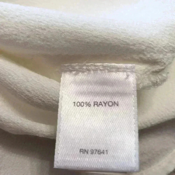 J Jill white rayon button up blouse - Picture 8 of 9